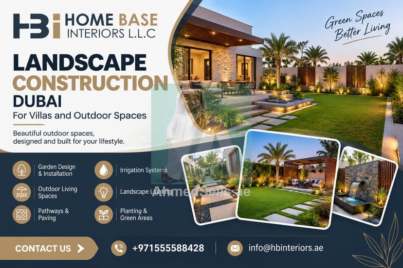 Landscape Construction Dubai for Villas and Outdoor Spaces
