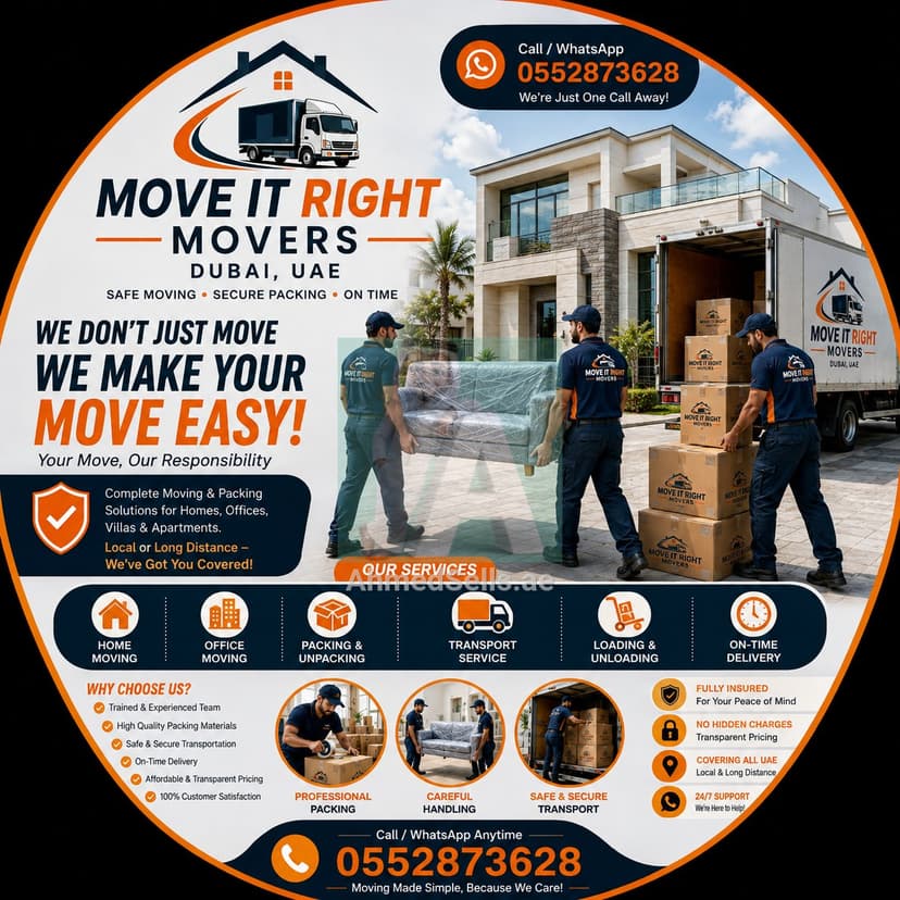 ๐ MOVING MADE EASY IN DUBAI! Move It Right Movers Professional Movers & Packers in Dubai